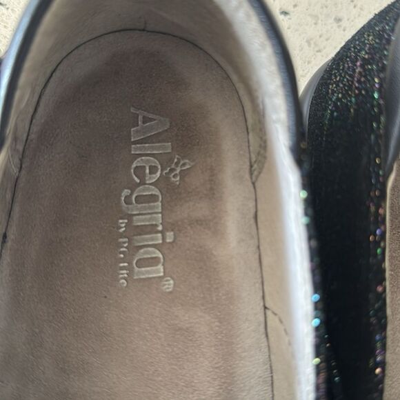 Alegria Women’s Sparkly Black Multi Colored Shoes Slip On Size EU40 / US 9.5-10 - Picture 12 of 12